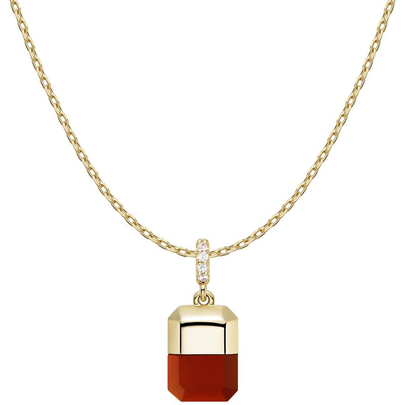 【自营】HEFANG Jewelry/何方珠宝幸运方糖锁骨链 好寓意礼物送人
