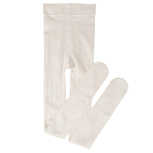 秋冬季加绒奶白色连裤袜日系麻花纹JK米白丝袜加厚保暖打底裤袜女