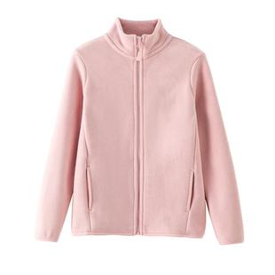 摇粒绒外套女2025年秋冬加厚保暖立领双面羊羔绒户外内胆抓绒卫衣