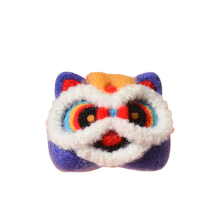 【羊毛毡材料包】戳戳乐手工diy 醒狮瑞虎平安钥匙扣车挂件送情侣