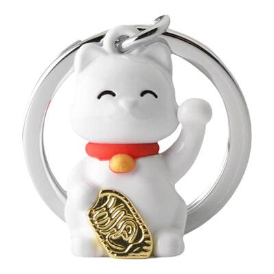 高档钥匙扣挂件合金猫