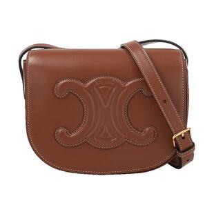 CELINE赛琳女Cuir Triomphe浮雕翻盖马鞍包斜挎包女士新款推广