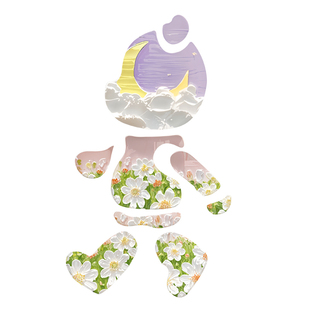 店门口装饰吸引人打卡拍照区布置甜品鲜花店高级感形象墙面贴纸画