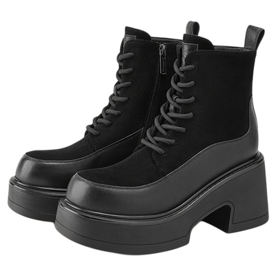 MILLIE'S妙丽真皮高跟短靴巨好看