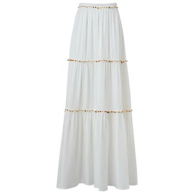 【SARA同款】MAXRIENY小浪花套装三层伞摆半身裙波嬉风度假长裙