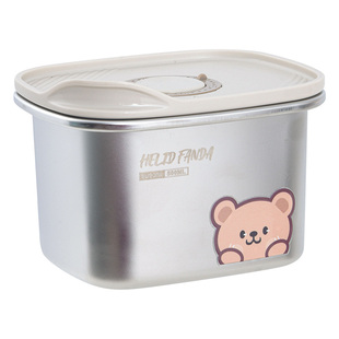 迷你可爱小饭盒304不锈钢密封便携水果盒雪糕便当盒燕麦碗保鲜盒