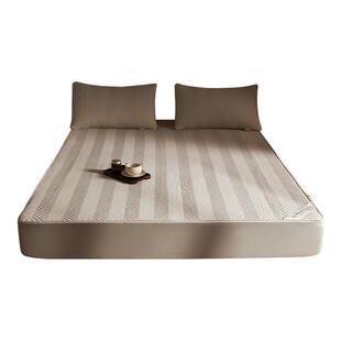 抗菌防螨棉麻床笠加厚夹棉床罩床笠式床垫保护罩儿童床笠可机洗A