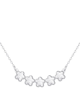 微笑星星项链999纯银轻奢锁骨链