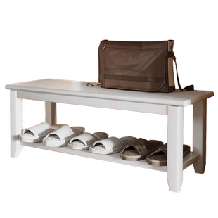 欧式轻奢纯实木白色换鞋凳入户换鞋凳门口可坐式鞋柜家用穿鞋凳