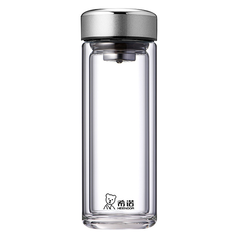 希诺官方正品水杯双层隔热玻璃杯