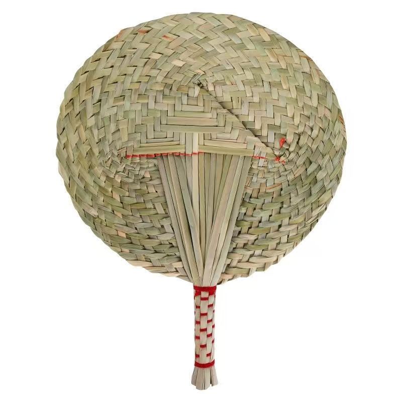 纯手工编织蒲草粽叶扇夏季