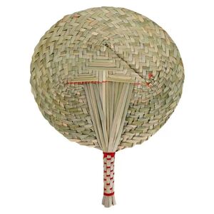 纯手工编织蒲草粽叶扇夏季