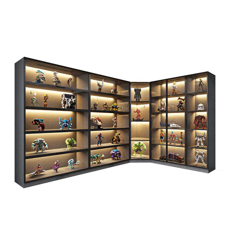 整墙转角展示柜玻璃手办柜