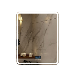 卫生间镜贴墙洗手间洗漱台led带灯智能化妆镜防雾方形壁挂浴室镜