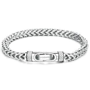 brosway轻奢简约男士钛钢龙骨手链手镯饰品男小众个性送男友礼物