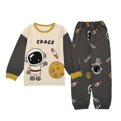 亲子睡衣长袖纯棉春秋季家居服