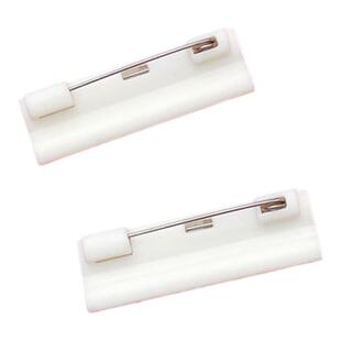 12*40MM特大号背胶别针胸针双色板亚克力工号牌胸牌1徽章配件自粘