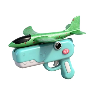 儿童手持弹射飞机玩具塑料泡沫发射枪男孩户外亲子运动手抛滑翔机