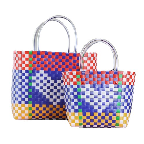 山姆包同款大容量爱心怀旧包包敞口女士手提包手工编织包买菜篮子