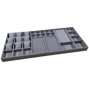 定制绒布抽屉首饰收纳盒盘梳妆台饰品项链戒指展示内隔层托盘实木