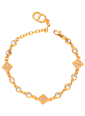 老钱风独特金色手链女