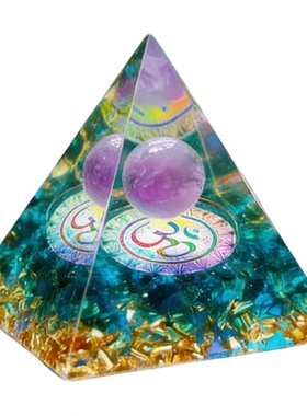 水晶金字塔桌面摆件招财现代简约