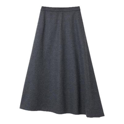 OVV秋冬女装简约舒适经典美丽诺羊毛斜纹A字半身裙GQDDW34004A