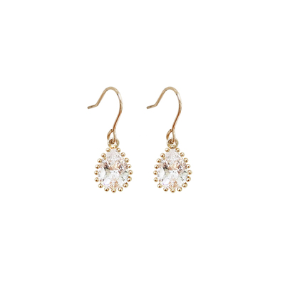 AMO闪钻水滴耳环温柔气质轻奢感