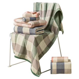 纱布浴巾纯棉2026新款家用男浴巾女全棉吸水不掉毛成人洗澡大毛巾