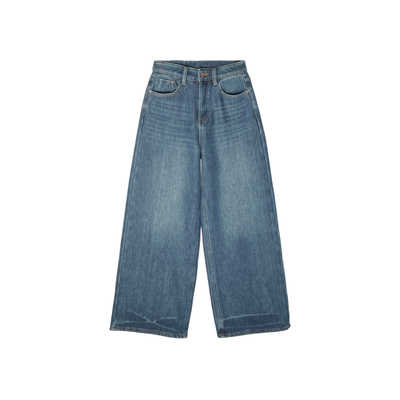 巨巨巨好穿！~加厚绒阔腿牛仔裤