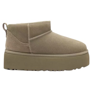 诗歌兰雪地靴女2025冬季新款真皮百搭时尚外穿复古加绒保暖棉鞋