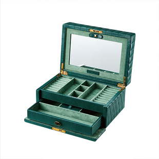 晶小姐首饰盒高档精致耳环手镯大容量珠宝手表饰品盒子送女友礼物