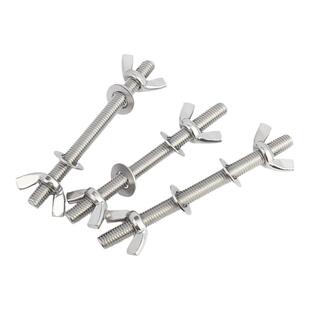 金超304不锈钢穿墙螺丝对穿丝杆蝶形手拧螺母螺栓套装M3M4M5-M12