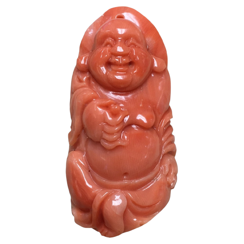 ENIMOL台湾momo珊瑚弥勒佛吊坠