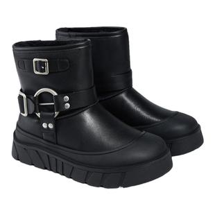 fed真皮短靴冬季新款靴子皮带扣雪地靴平底保暖鞋女款R1124-ZC338