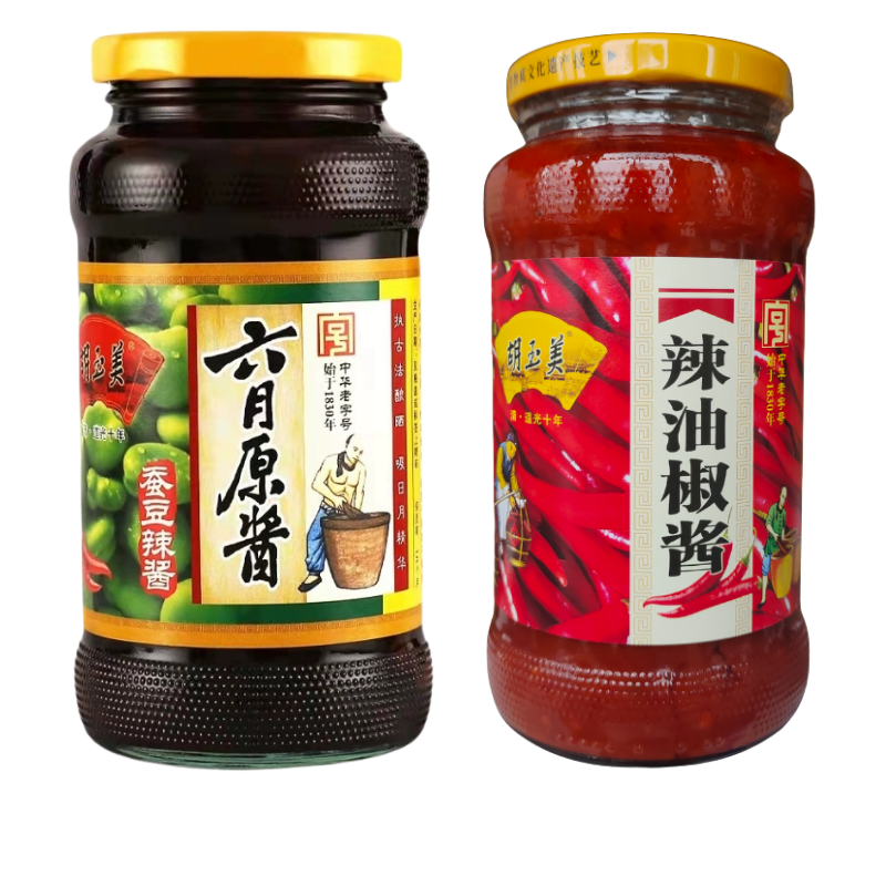 2瓶组合款胡玉美蚕豆酱+辣椒酱