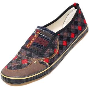 橡胶底女鞋2024新款平底田地休闲一脚蹬单鞋中老年干活劳作布鞋