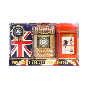 英国进口零食糖果软糖walkers沃尔克斯什锦太妃糖礼盒装英伦印象
