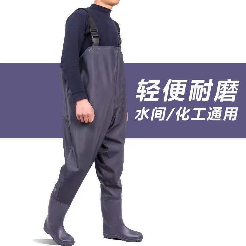 水裤防水裤耐磨加厚全身裤裤防透气衣裤捕鱼露水下水雨鞋连体打鱼