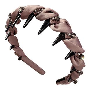 发箍女2025新款高级感镶钻缠绕防滑带齿头箍气质洗脸压发发卡头饰