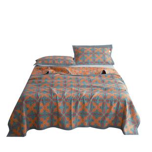 无印良品A类全棉棉纱毛巾被学生儿童空调被沙发盖毯床单三层纱布