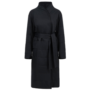 MOORING泊 立领极简保暖收腰驼绒服宽松长款骆驼绒棉服上衣女外套