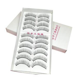 台湾手工假睫毛217棉线梗自然仿真短款裸妆浓密眼睫毛超自然一盒
