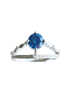 捡漏坦桑色戒指圆形生日礼物水晶