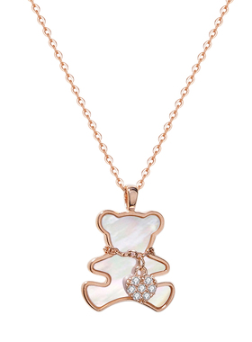 不褪色天然贝壳小熊简约轻奢小众