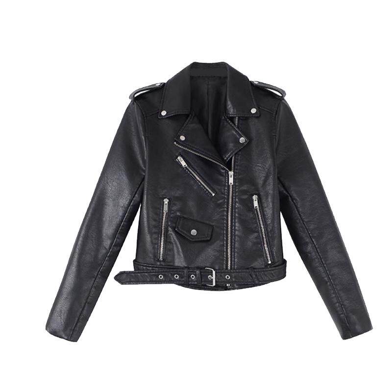 皮衣外套女春秋新款小个子机车服短款皮夹克PU皮上衣大码女装外套