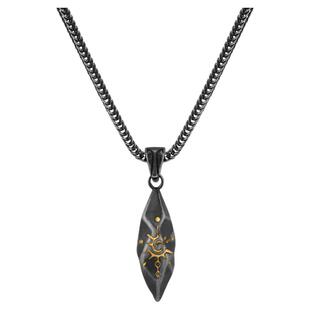 NG许愿石吊坠钛钢项链男款复古女士配饰轻奢小众锁骨链生日送礼物