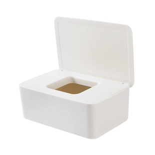 米间食堂 湿纸巾盒密封湿巾收纳盒家用防尘带盖湿纸巾盒子抽纸盒