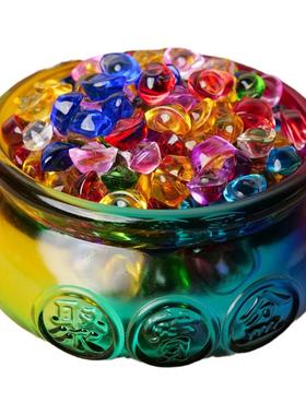 聚宝盆生意兴隆水晶琉璃摆件聚财