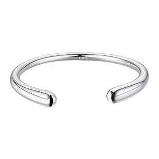 九乐足银999手镯鲁珀特之泪纯银手镯女年轻款实心素圈镯子送女友